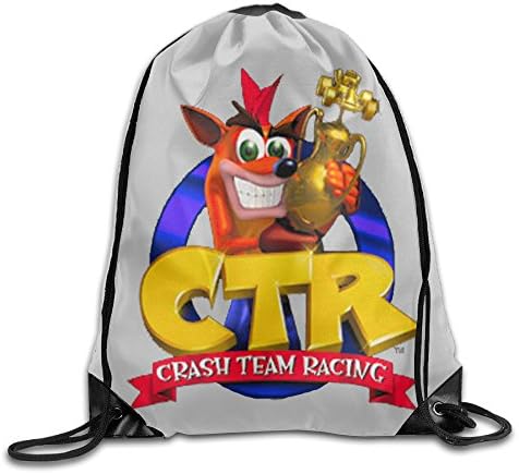 TySports Crash Bandicoot Remastered Drawstring Backpacks Bags White One Size