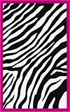 Woven Carpet Area Rug White Zebra Stripe BLACK 7x9