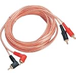 GSI GPS17 RCA 2 Channel Spiral Shielded Audio Cable, Gold Plated RCA Connector (17 ft , Transparent)