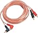 Transparent Cables - GSI GPS3 RCA 2 Channel Spiral Shielded Audio Cable, Gold Plated RCA Connector (3 ft, Transparent)