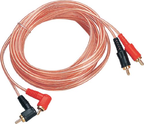 GSI GPS17 RCA 2 Channel Spiral Shielded Audio Cable, Gold Plated RCA Connector (17 ft , Transparent)