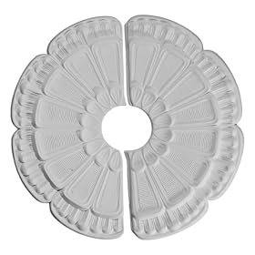 18 1/2"OD x 3 5/8"ID x 7/8"P Flower Ceiling Medallion, Two Piece