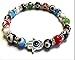 MISASHA Turkish Murano Evil Eye Bracelet with Blessing Hamsa Hand Stretch