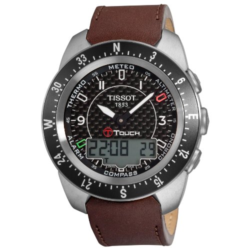 Tissot Men s T0134204620700 T-Touch Expert Black Carbon Fiber Dial Watch