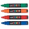 uni Posca PC8K Marker Broad Tip Line Width 8mm Assorted Ref 5014075-01 [Pack of 4]
