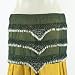 Dark Green Rectangular Hip Scarf/Belt with Silver Beads