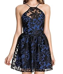 Sexy Cocktail Sleeveless Summer Organza/Polyester/Spandex Backless Lace Bandage Dress/Skater Dress/Club Dress/Party Dress 
