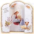 100 First Communion Invitations in English (Made in Italy), 5.5" x 3.5" - Girl