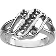14K White Gold Mother's Ring - 6 Gemstone -- YOU CHOOSE THE COLORS!
