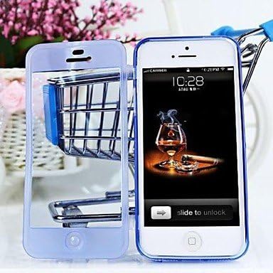 Touch Screen TPU Transparent Full Body Case for iPhone 5C(Assorted Color) ( Color : Blue )
