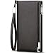 Huztencor Long Wallets for Men Leather RFID Blocking Wallet Bifold Slim Credit Card Holder Zip Around Wallet Purse with Zipper Strap Coffee