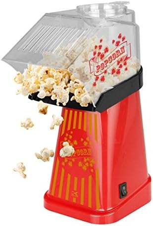 Kalorik Red Healthy Hot Air Popcorn Maker, Uses hot air to pop kernels and produces crisp and delicious popcorn. (Red)