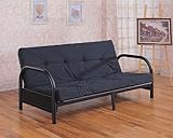 IMAGE OF Beautiful Satin Black Futon Frame W 29