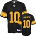 Santonio Holmes Jersey: Reebok Black Alternate Replica #10 Pittsburgh Steelers Jersey - X-Large