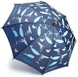 Hatley Boys 2-7 Whales Umbrella, Shipshape Navy, One Size