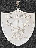 Oakland Raiders Giant Silver Pendant
