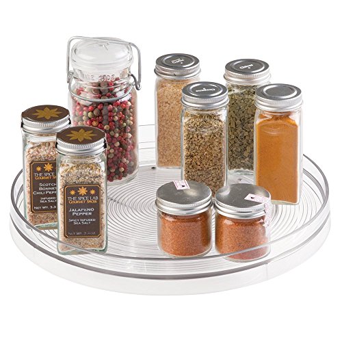 Mdesign Lazy Susan Turntable Spice Organizer For Kitchen Pantry
