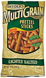 Snyder's of Hanover MultiGrain Lightly Salted Pretzel Sticks, 12-Ounce Packages (Pack of 12)