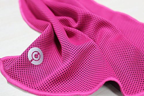 Coolcore high-tech Cooling sport Towel New Design During The Most Intense Workouts - Keep Cool, Exercising, Yoga, Hiking, Running - Lower , cycling,tennis,football,basketball,A golf ball .etc (98% UV isolation) (red rose
