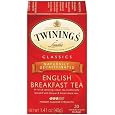 Twinings English Breakfast Tea, Decaffeinated, Tea Bags, 20-Count Boxes (Pack of 6)