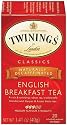 Twinings English Breakfast Tea, Decaffeinated, Tea Bags, 20-Count Boxes (Pack of 6)