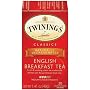 Twinings English Breakfast Tea, Decaffeinated, Tea Bags, 20-Count Boxes (Pack of 6)
