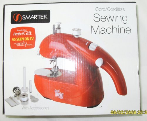 Smartek Mini Sewing Machine Cordless Red