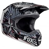 FOX Racing 01091 V1 Motocross Prints Helmet Black