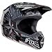 FOX Racing 01091 V-1 Motocross Prints Helmet Black White MD