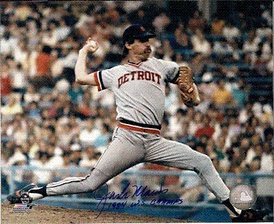 Autographed/Hand Signed 8x10 Photo Jack Morris Detroit Tigers