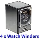 Modular Watch Winder in Carbon Fibre Design Perfect for Hublot Breitling Rolex Omega Tag Heuer Cartier ALL AUTOMATIC WATCHES
