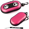 Pink Portable Hard Case Cover Shell with Integrated Speakers ( Ideal for iPhones, iPods, Zunes, MP3 Players, Cell Phones, and players with a 3.5 mm audio input )