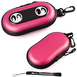 Pink Portable Hard Case Cover Shell with Integrated Speakers ( Ideal for iPhones, iPods, Zunes, MP3 Players, Cell Phones, and players with a 3.5 mm audio input )