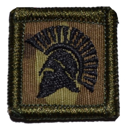 Spartan Head 1x1 inch Military Patch / Morale Patch - Multicam