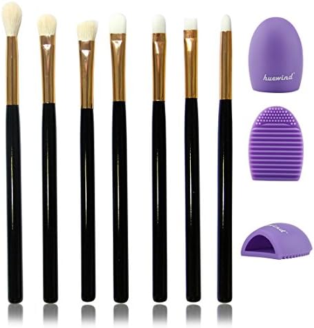 Huewind Synthetic Kabuki Makeup Brush Set Pro Kits Professional Techniques Cosmetics Foundation Blending Blush Eyeliner Face Powder Brush Makeup Brush (7PCS Makeup brush)
