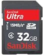 SanDisk 32GB Ultra II 15MB/s SDHC SD Card Class 4 (SDSDH-032G-P36, Retail Packaging)