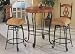 Kitchen & Housewares : 3 pc wood and metal bar table set