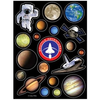Space Odyssey Stickers 4 Sheets