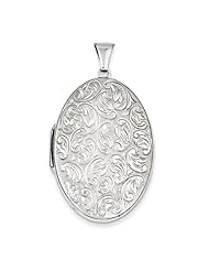 Sterling Silver 38mm Riversible Oval Locket. Metal Wt- 5.82g