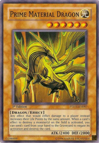 Childrens Toyshop  Toys : Yu-Gi-Oh Phantom Darkness - Prime Material Dragon Super Rare TDN-EN087
