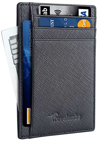 Travelambo front pocket wallet minimalist wallets leath…