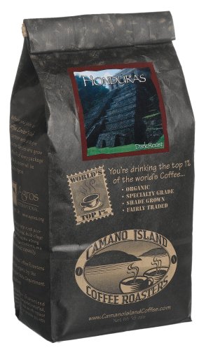 Camano Island Coffee Roasters Honduras Dark Roast, Ground, 16-Ounce Bags (Pack of 3) by Camano Island Coffee Roasters