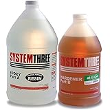 System Three 0104K46 Dark Amber General Purpose Epoxy Kit with #3 Slow Hardener, 1.5 gal Bottle
