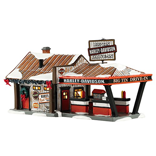 Department 56 Original Snow Village Harley Big Tin Drive-In Light House, 5.12