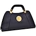 Dasein Womens Symmetrical Emblem Handbag Shoulder Bag Structured Purse