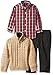 Nautica Baby Boys' Three Piece Set with Woven, Quarter Zip Sweater, Twill Pant