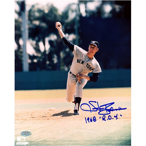 Stan Bahnsen New York Yankees Autographed 8x10 Photograph with 1968 AL ROY Inscription