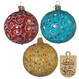 Waterford Arrangment of Three Topaz Ball Ornaments