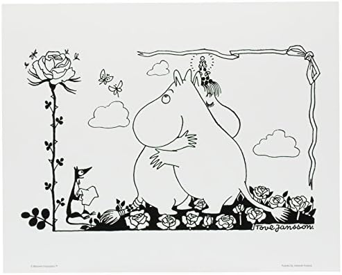[Regular import (Finland)] Putinki (Putinki) Moomin monochrome mini Posters Love Moomin PTK040009