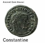 Ancient Coin House: CONSTANTINE the GREAT. JUPITER Crowned by Victory. Eagle.